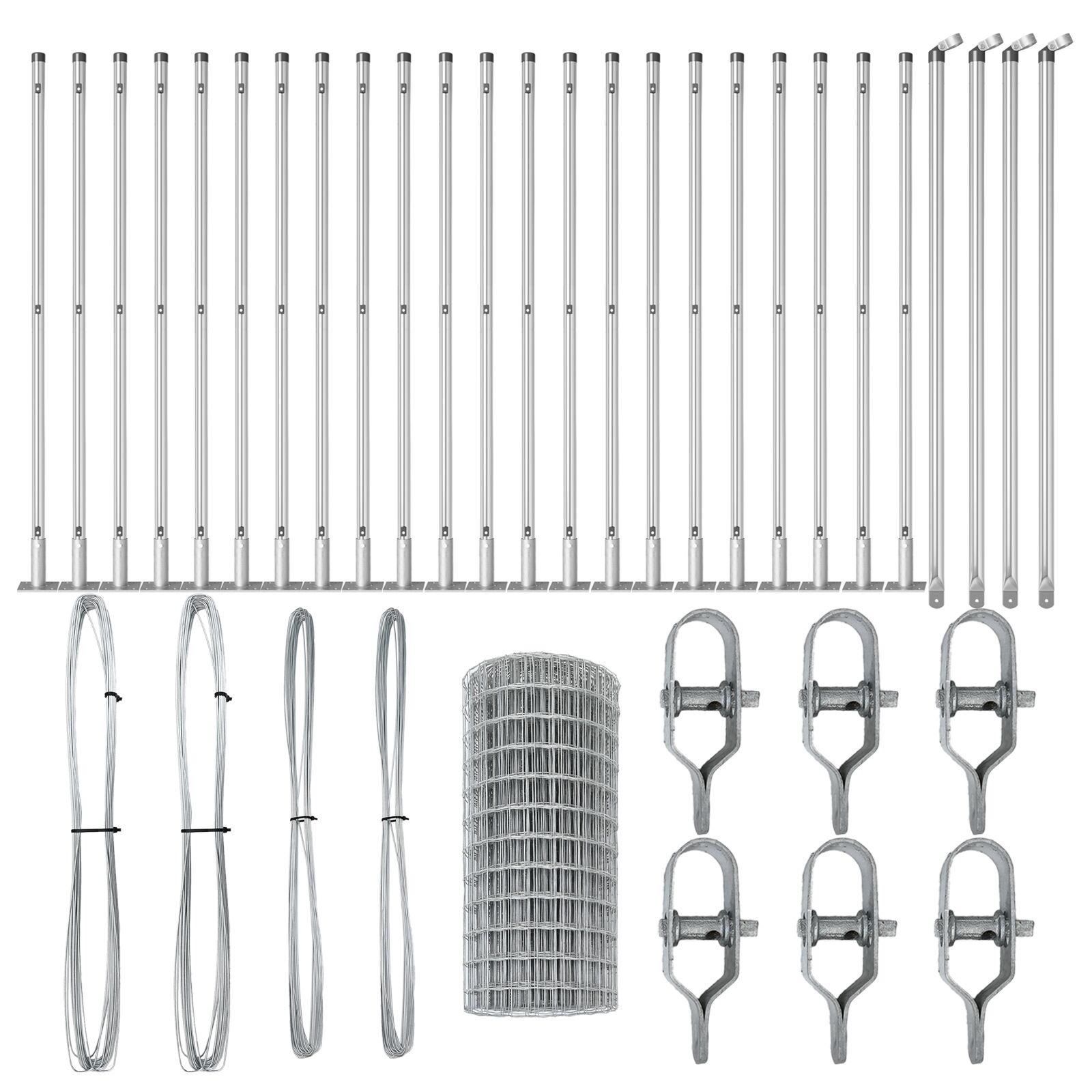 Svejset trådhegn med betonsokkel - 50 × 0,4 m, galvaniseret stål