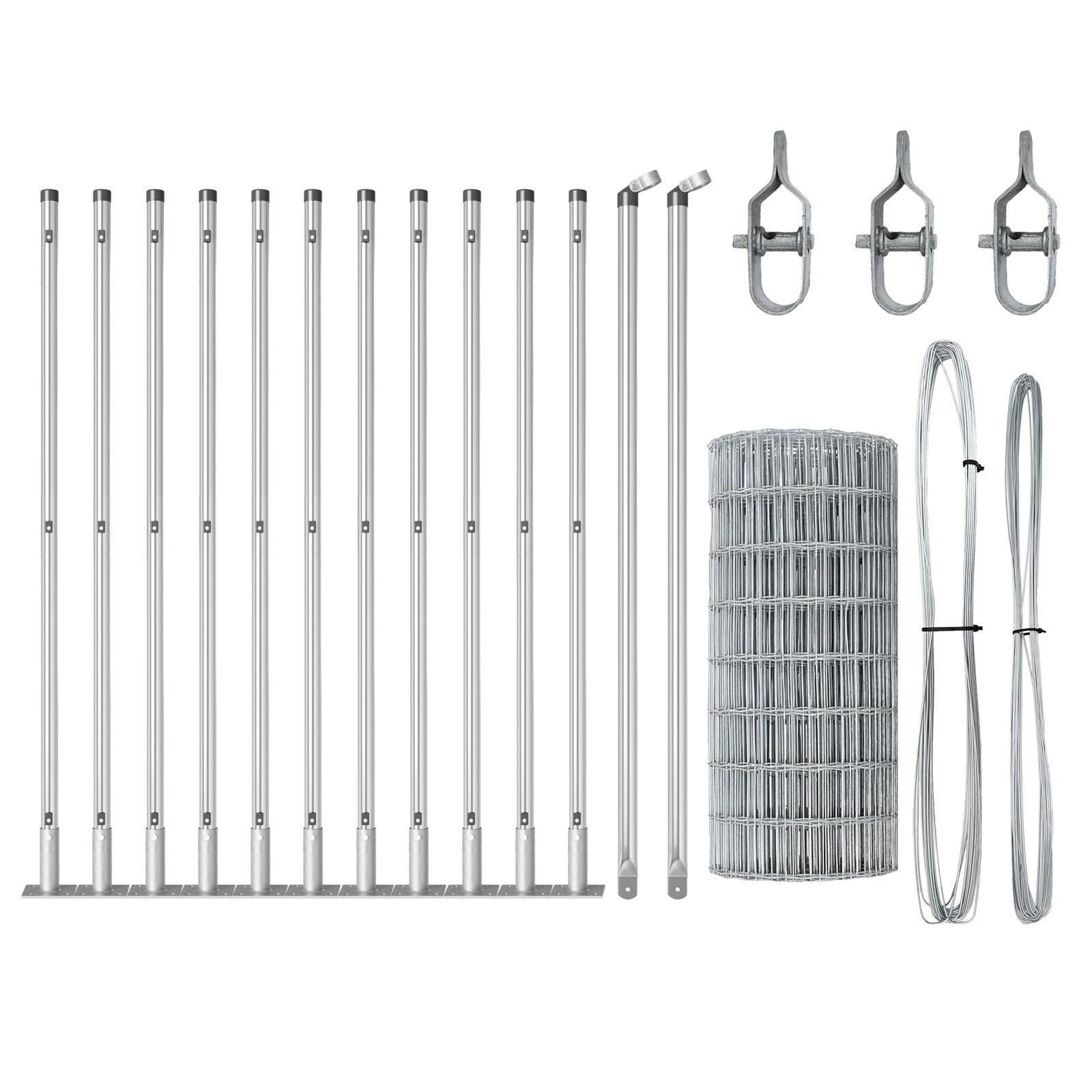 Svejset trådhegn med betonsokkel - 25 × 0,4 m, galvaniseret stål