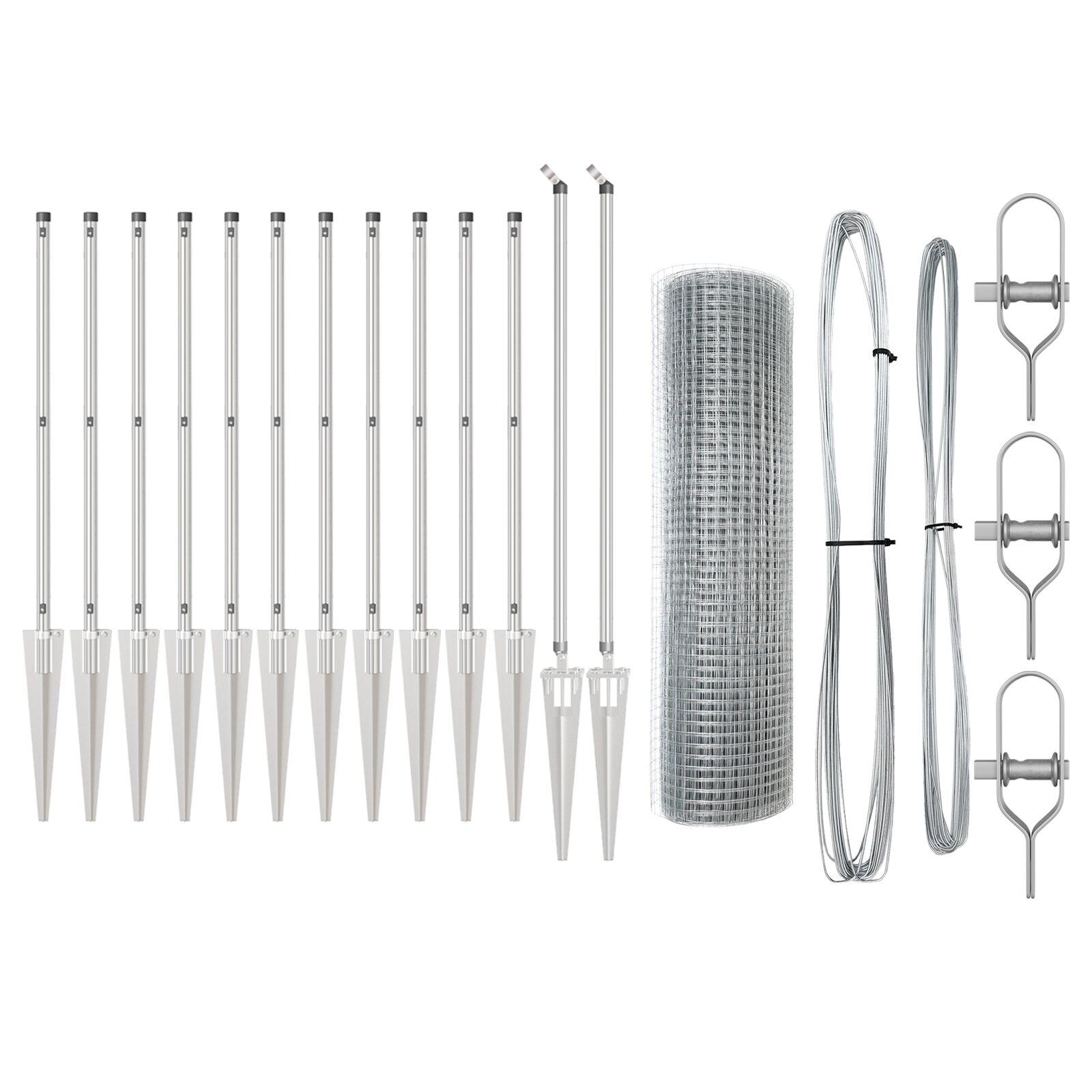 vidaXL Svejset trådhegn med spidser 25 x 1 m Galvaniseret stål Sølv