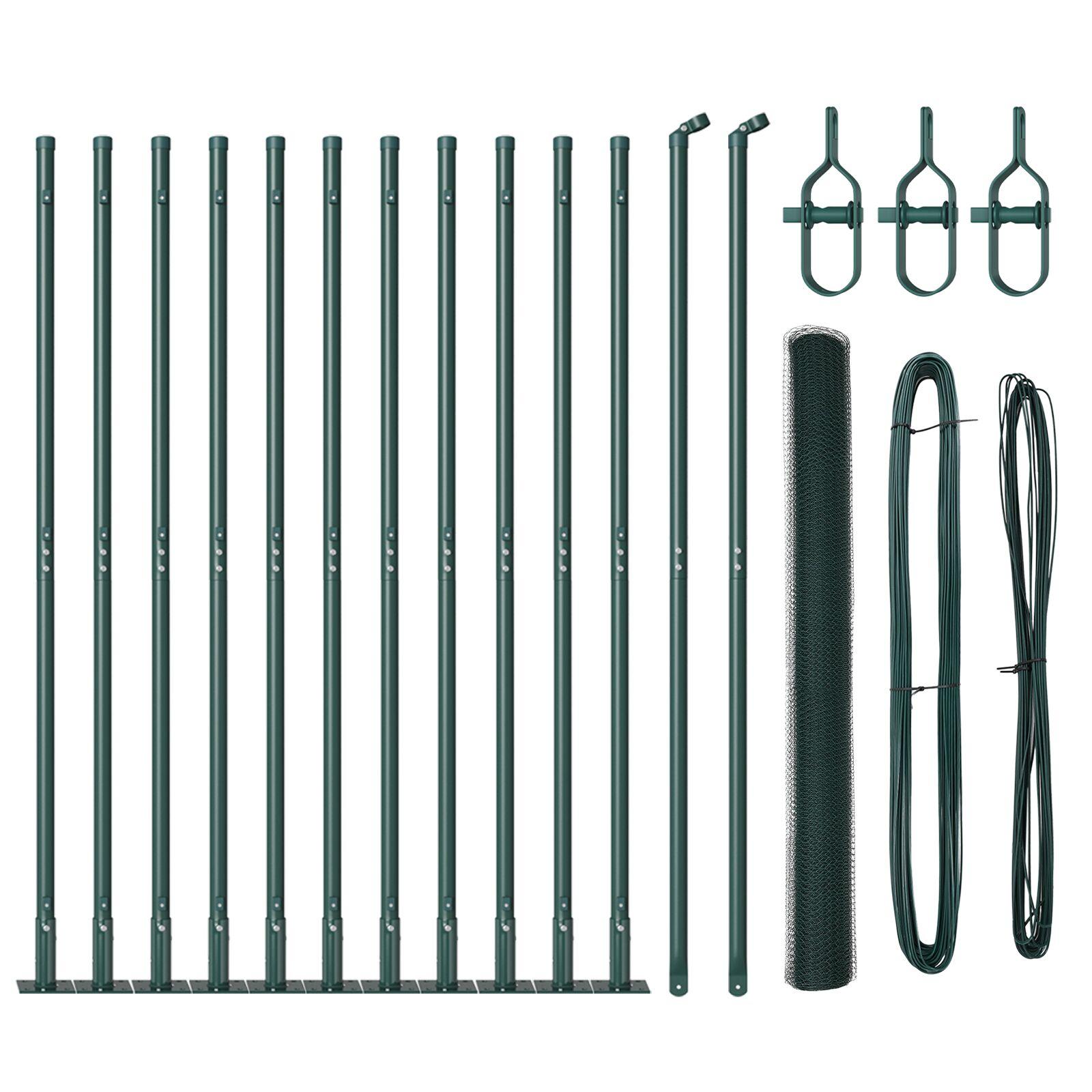 Svejset trådhegn med betonsokkel - 25 x 1,5 m, grøn