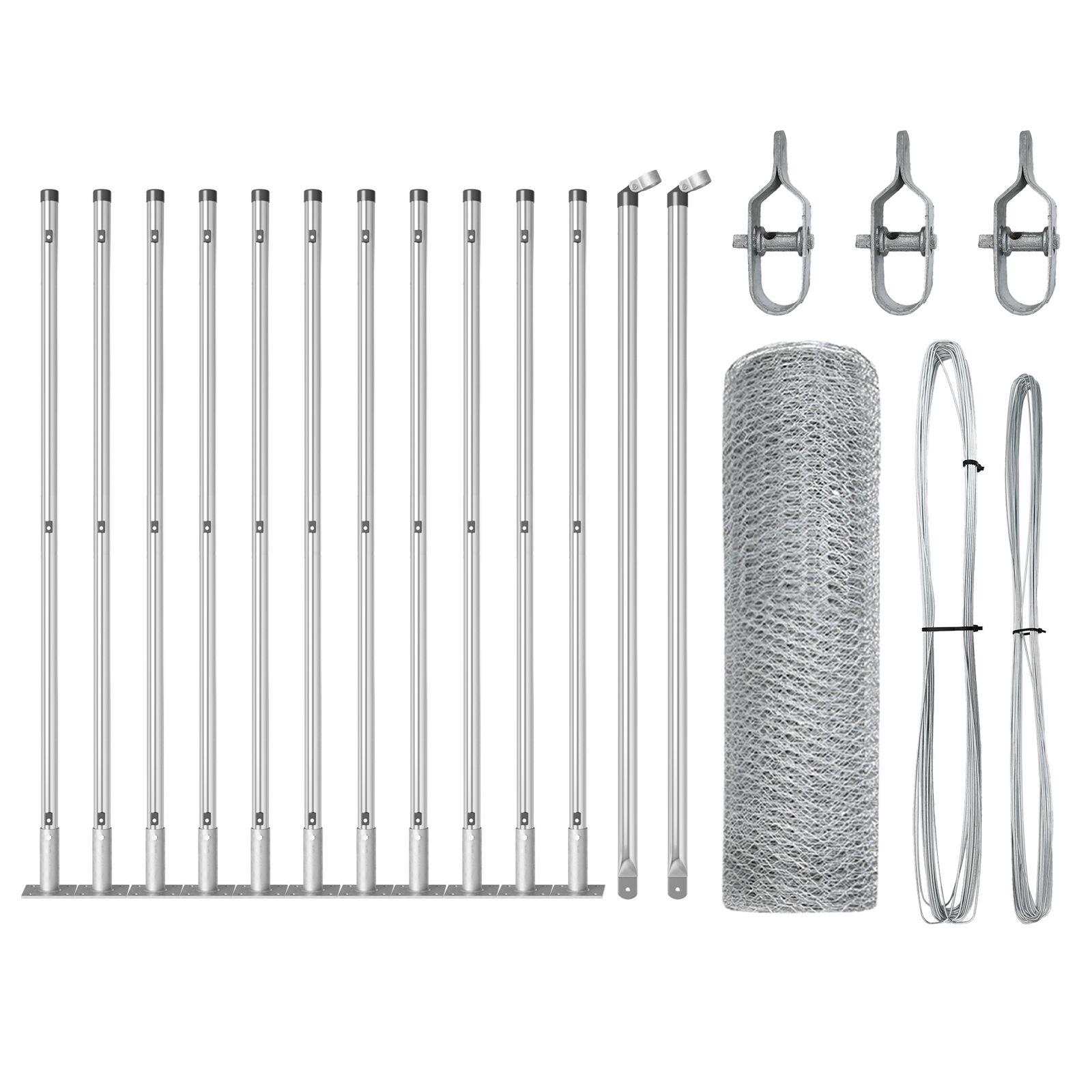 Svejset trådhegn med betonsokkel - 25 x 0,5 m, galvaniseret stål