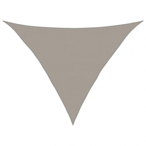 Solsejl trekantet 5×5×6 m - HDPE 160 g/m², lysegrå