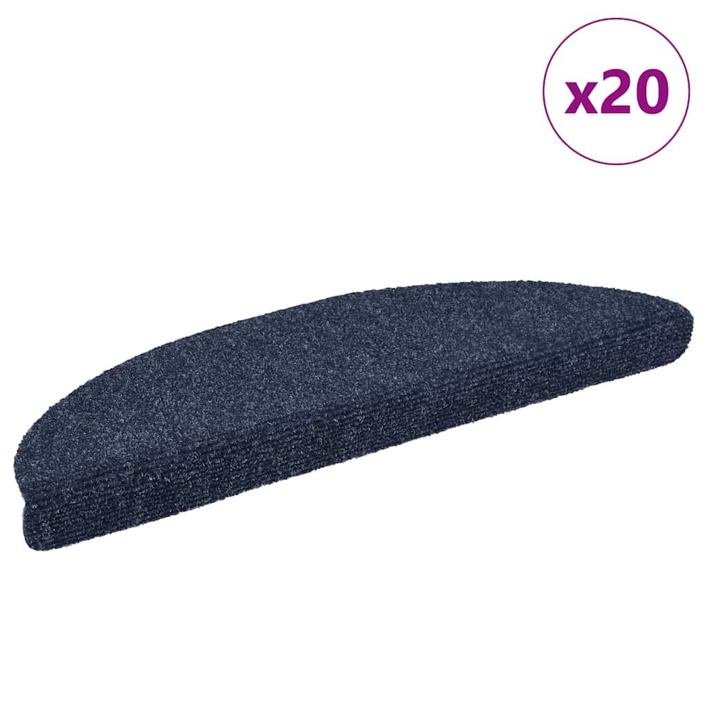 Trappemåtter selvklæbende 20 stk. 56x17x3 cm blå halvrunde