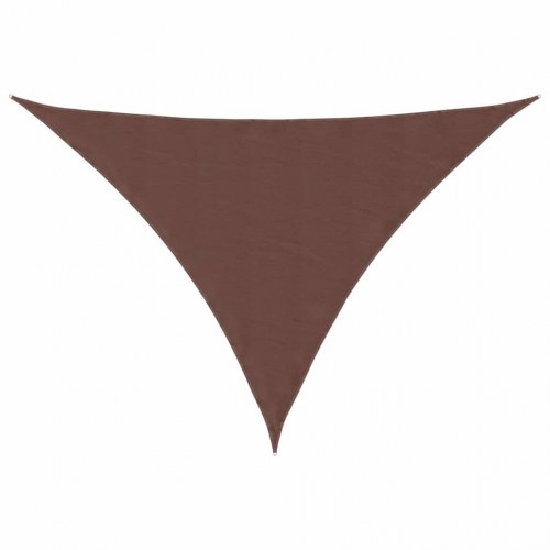 Solsejl trekant 7×5×5 m - 100 % polyester, brun