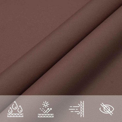 Solsejl trekant 7×5×5 m - 100 % polyester, brun