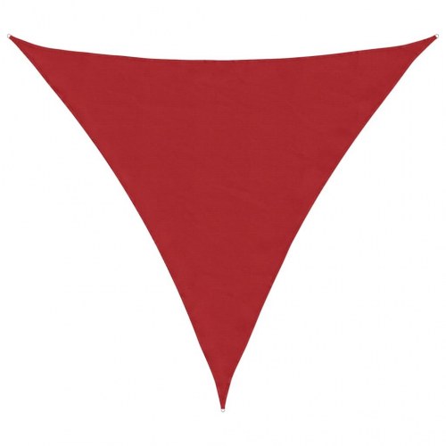 Solsejl trekant 2 x 2 x 2 m - 100 % polyester, rød