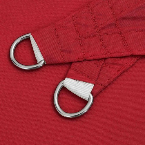 Solsejl trekant 2 x 2 x 2 m - 100 % polyester, rød