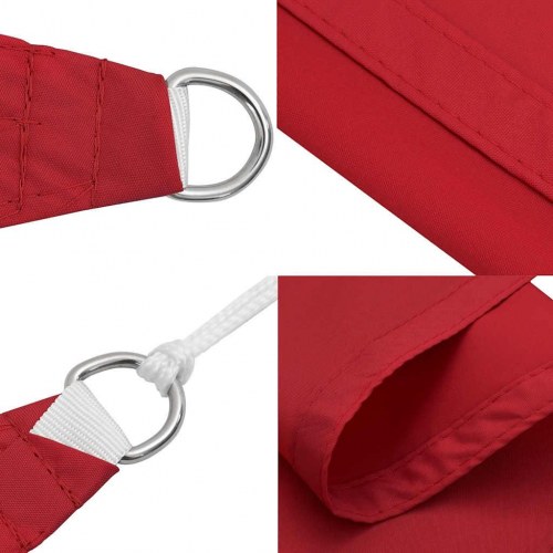 Solsejl trekant 2 x 2 x 2 m - 100 % polyester, rød
