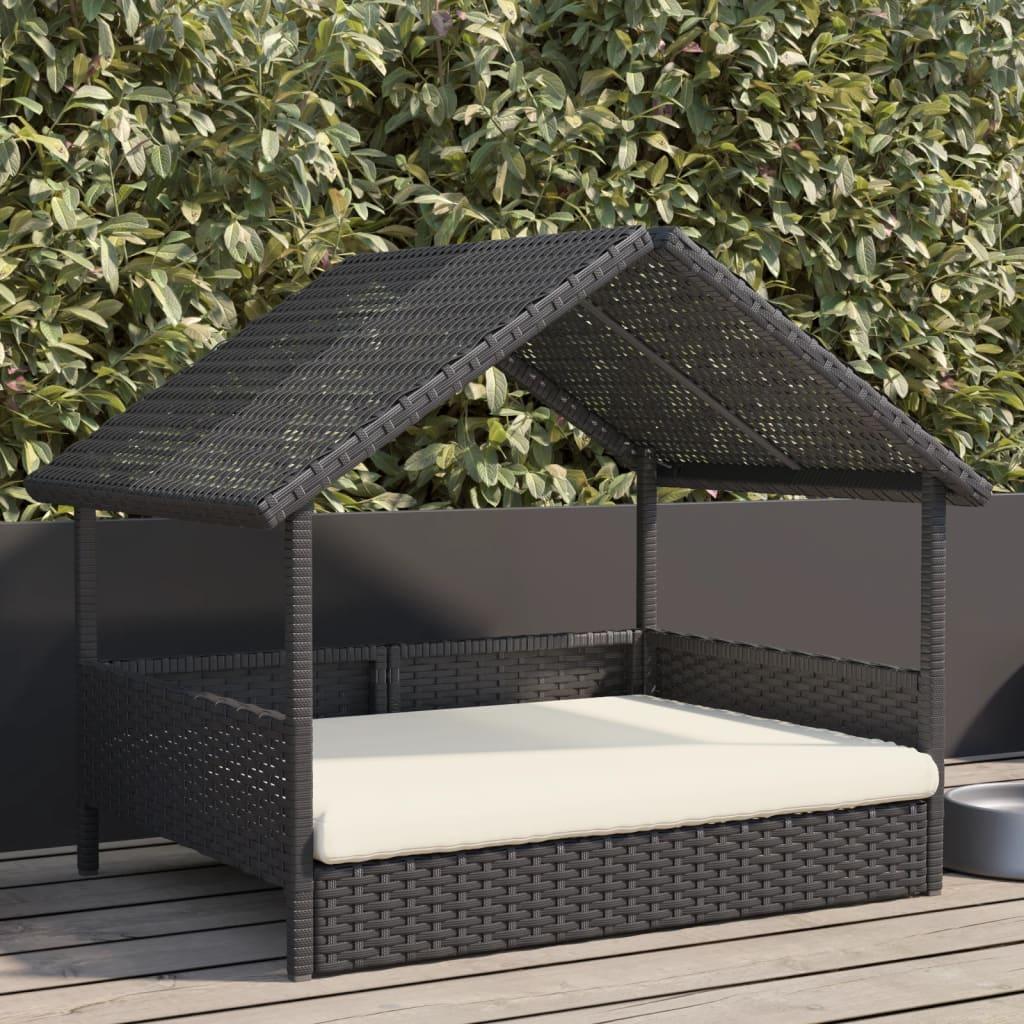 Hundehus med hynde polyrattan