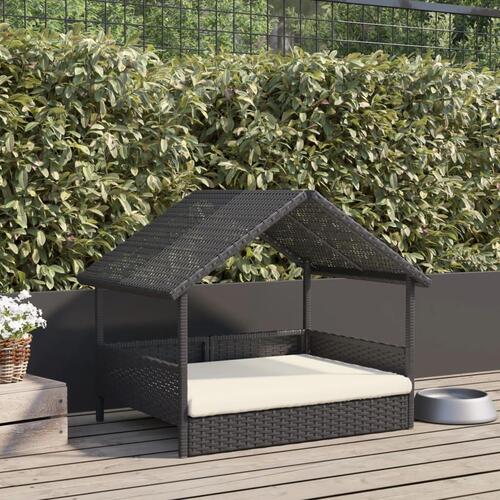 Hundehus med hynde polyrattan