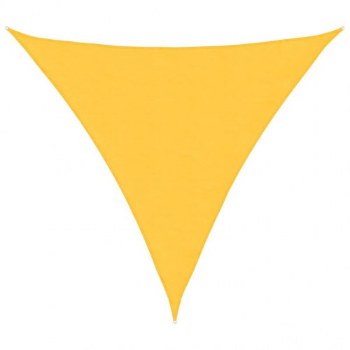 Solsejl trekant 2×2×2 m - gul, vandafvisende polyester