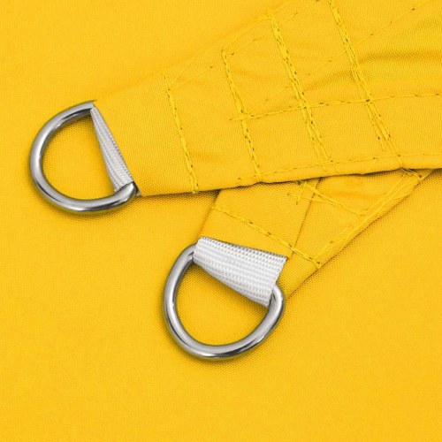 Solsejl trekant 2×2×2 m - gul, vandafvisende polyester