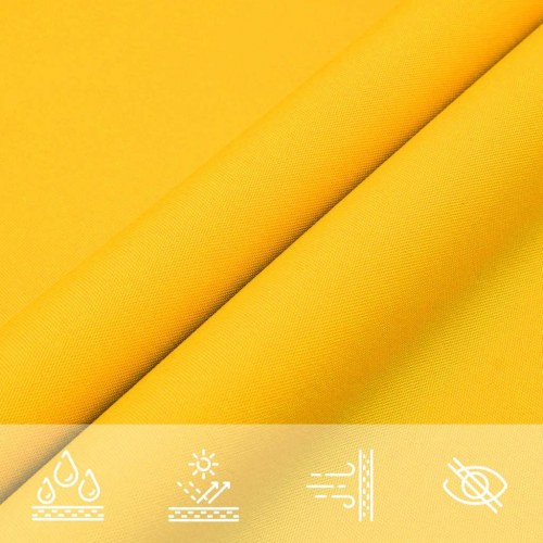Solsejl trekant 2×2×2 m - gul, vandafvisende polyester
