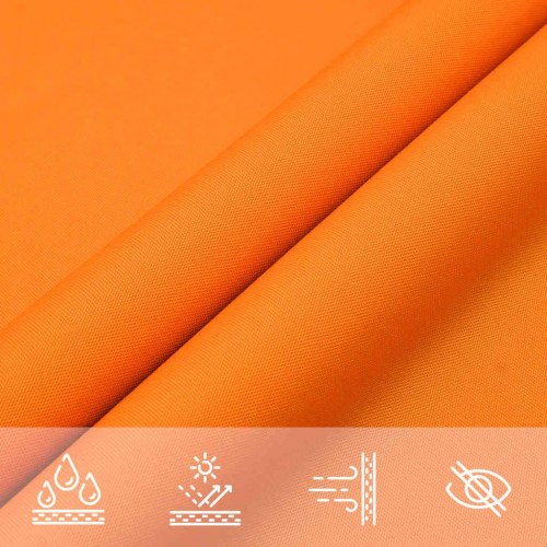 Solsejl trekant 2×2×2 m - orange, vandafvisende polyester