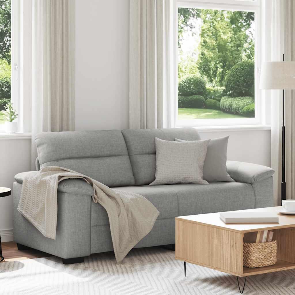 2-personers sofa i stof - 180 × 81 × 84 cm, skygrå