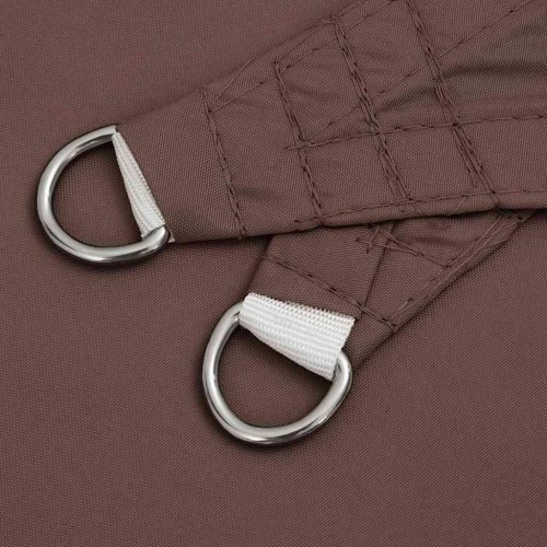 Solsejl trekant 2 x 2 x 2 m - 100 % polyester, brun
