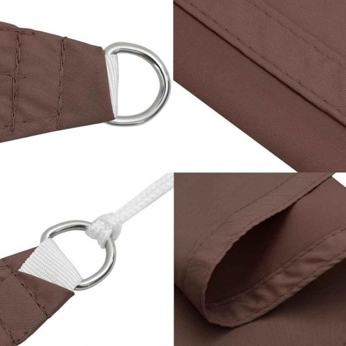 Solsejl trekant 2 x 2 x 2 m - 100 % polyester, brun