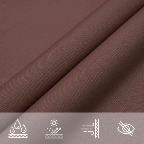 Solsejl trekant 2 x 2 x 2 m - 100 % polyester, brun