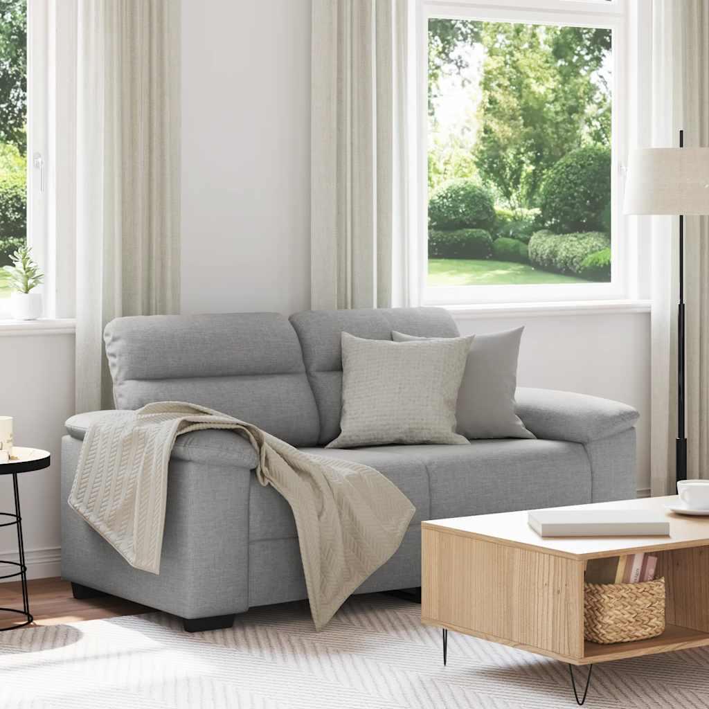 2-personers sofa i stof - skygrå, 160×81×84 cm