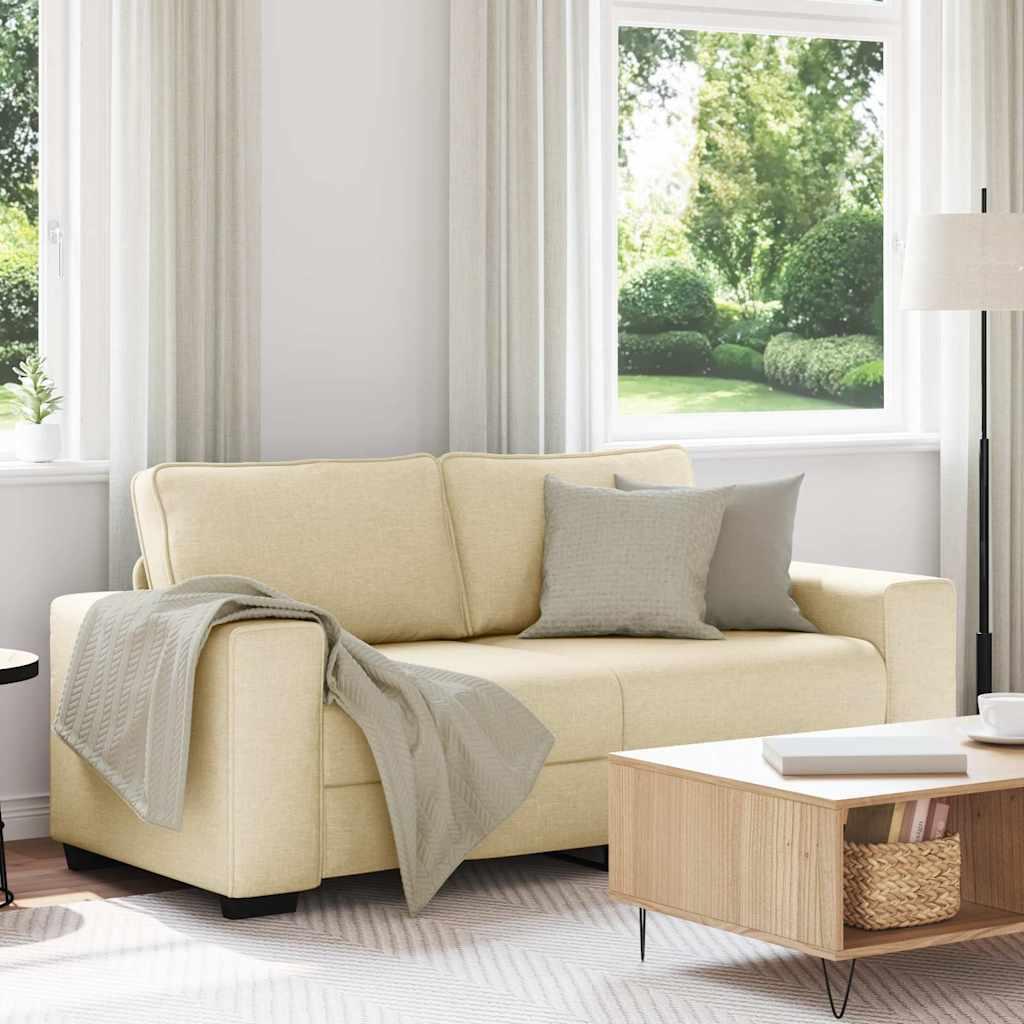 2-personers sofa 140 cm stof cremefarvet