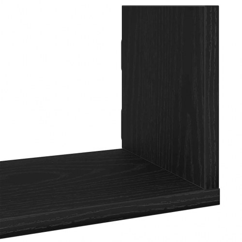 Væghylder 3 stk. - 80×18×18 cm i konstrueret træ, sort eg