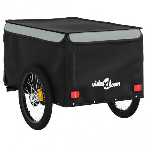 Cykelanhænger 30 kg - jern, sort/grå