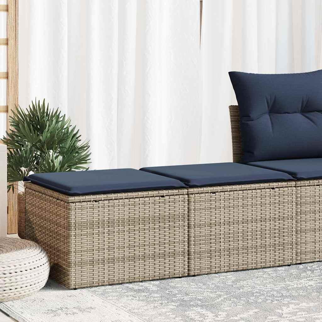 Sofasæt til Haven 2 Dele med Hynder Polyrattan Akacietræ - Grå