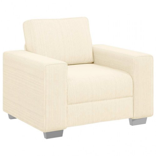 Sofastol 60 cm fløjlsstof cremefarvet