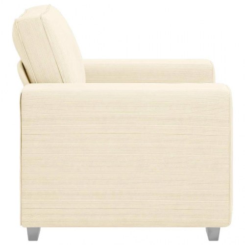 Sofastol 60 cm fløjlsstof cremefarvet