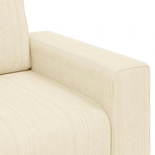 Sofastol 60 cm fløjlsstof cremefarvet