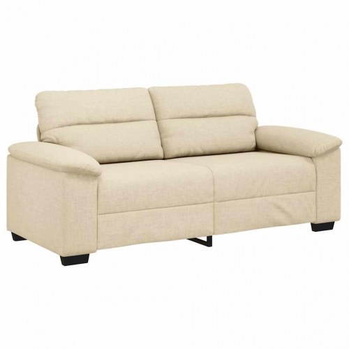 2-personers sofa i stof - 180 × 81 × 84 cm, cremefarvet