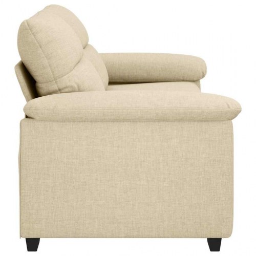 2-personers sofa i stof - 180 × 81 × 84 cm, cremefarvet