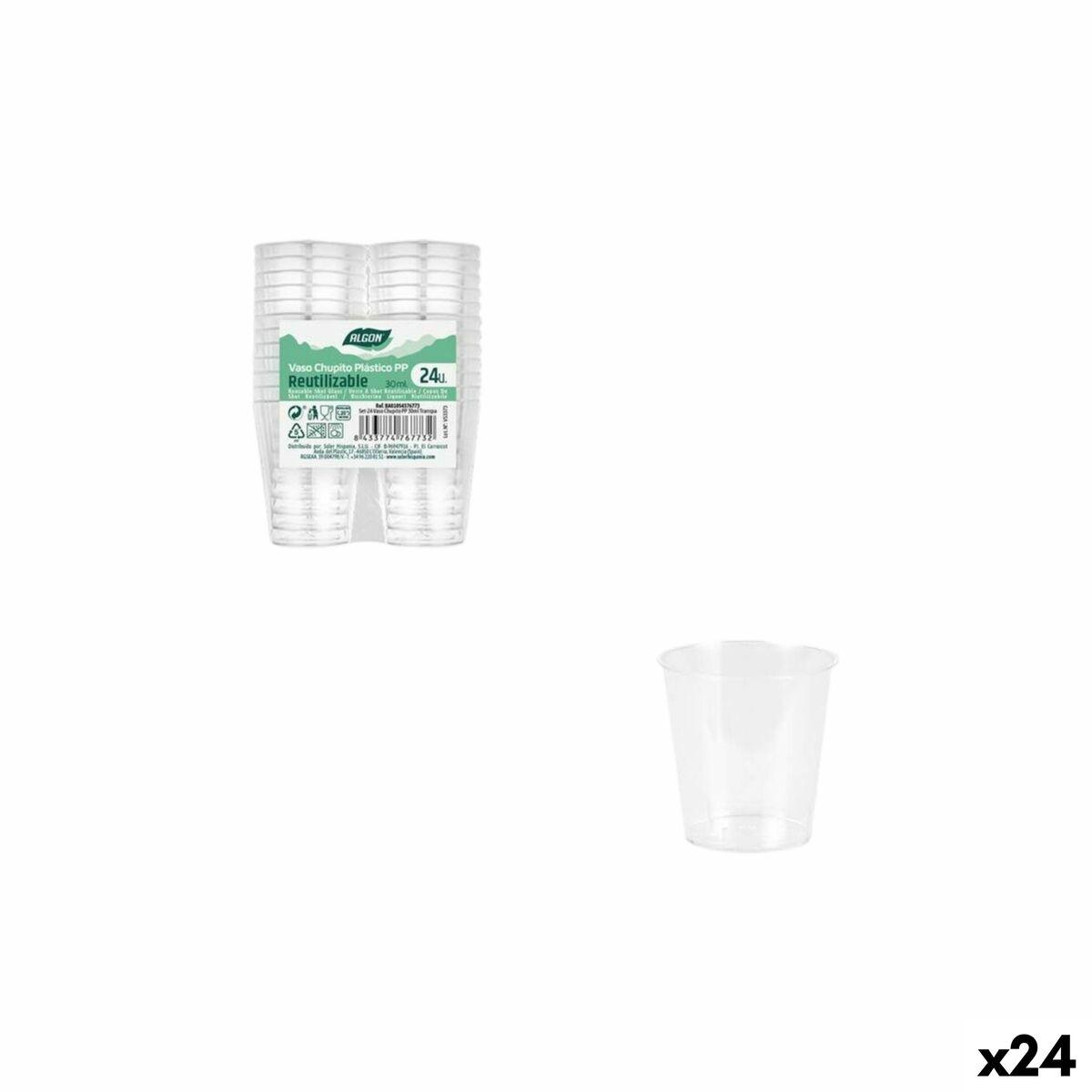 Algon shotglas 30 ml - 24 stk. gennemsigtige, genanvendelige