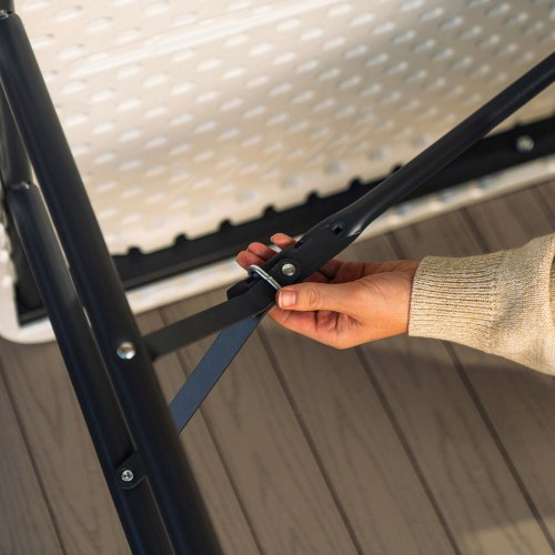 Lifetime sammenklappeligt bord - hvid, 122 × 76 × 74 cm