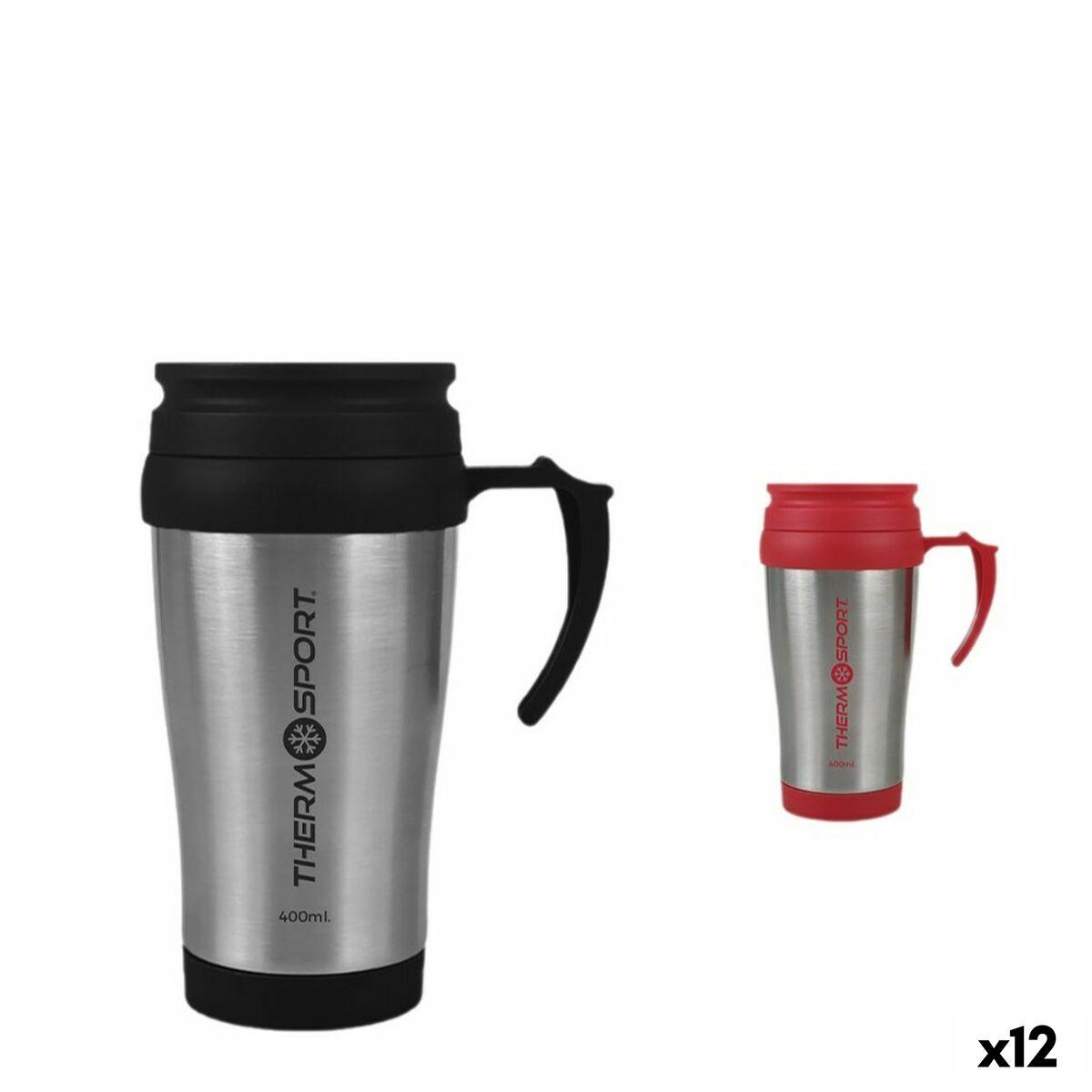 Termokop med låg ThermoSport Travel Rød 400 ml (12 enheder)