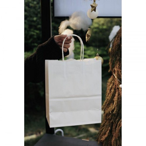 Algon papirposer - Hvid 20,6 × 11 × 27 cm, sæt á 3 (24 sæt)