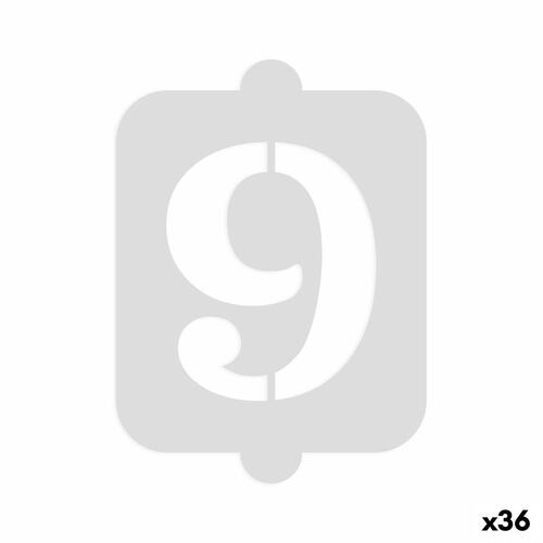 Algon kageskabelon - tal 9, Small (36 stk.)
