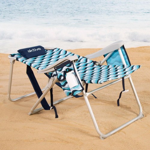 Aktive strandstol - vandafvisende, justerbar, 48 × 95 × 78 cm (sæt á 2)