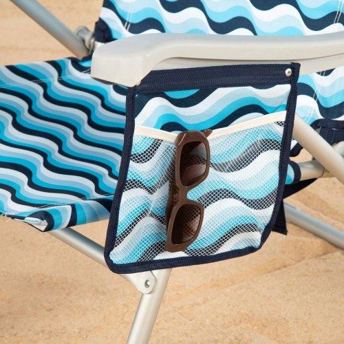 Aktive strandstol - vandafvisende, justerbar, 48 × 95 × 78 cm (sæt á 2)