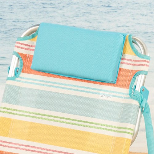 Aktive strandstole - foldbare med nakkestøtte, 48 × 75 × 48 cm (sæt á 2)