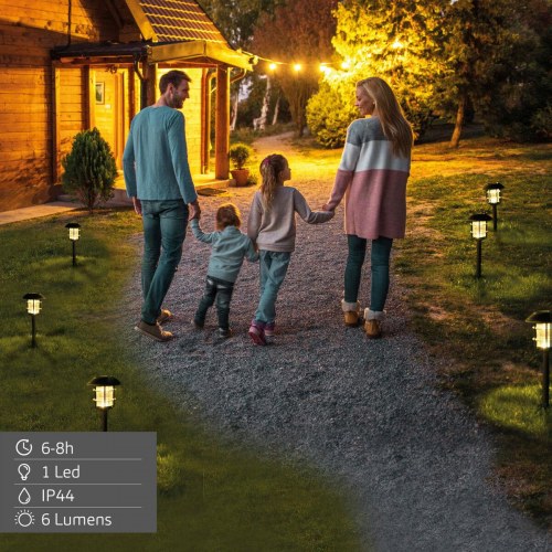 Aktive solcellelamper til haven, 17 × 58 × 17 cm - 2 stk.