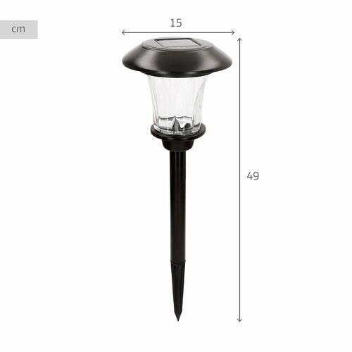 Aktive solcellelamper på spyd 15 × 49 × 15 cm - 4 stk.