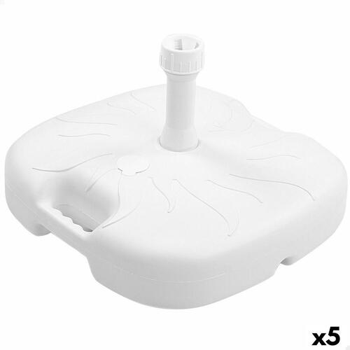 Fod for strandparasol Aktive Hvid Ø 32 mm Ø 20 mm 45 x 29 x 45 cm (5 enheder)
