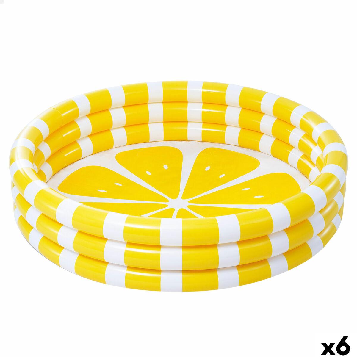Oppustelig Pool til Børn Intex Citron 147 x 33 x 147 cm Gul (6 enheder)