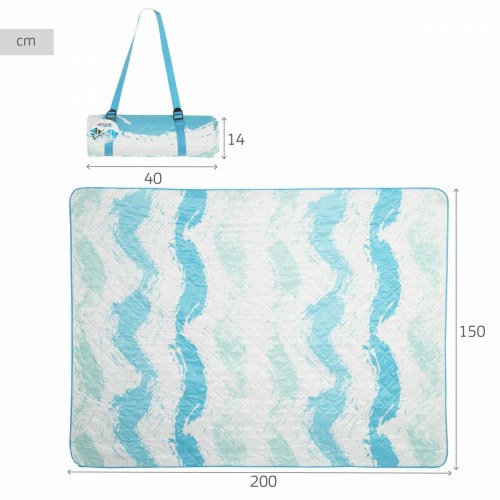 Aktive strandhåndklæde/strandtæppe i PEVA, 200 × 150 cm - 6 stk.