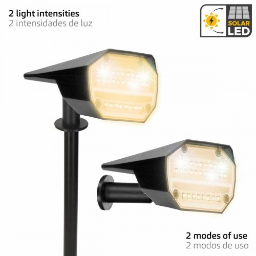 Aktive solcellelamper på spyd 8 × 37 × 11 cm - sæt med 6