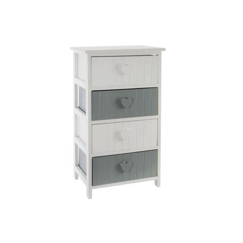 Kommode Home ESPRIT Hvid Grå 40 x 29 x 73 cm