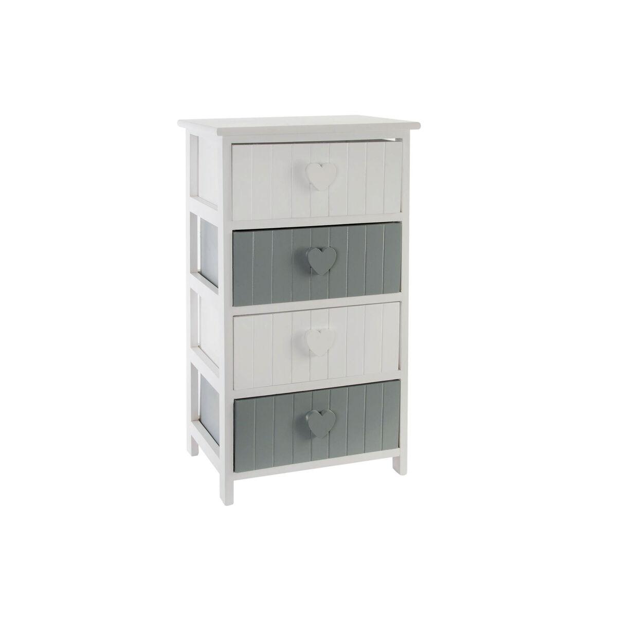 Kommode Home ESPRIT Hvid Grå 40 x 29 x 73 cm