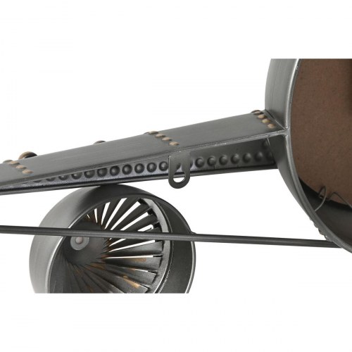 Vægur - fly, vintage, gylden/sølv, metal, 114 × 11 × 40 cm