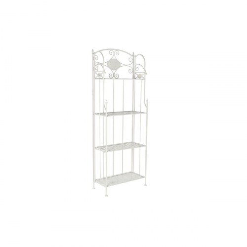 Reolsystem - hvid metalreol med 4 hylder, 61 × 29 × 163,5 cm